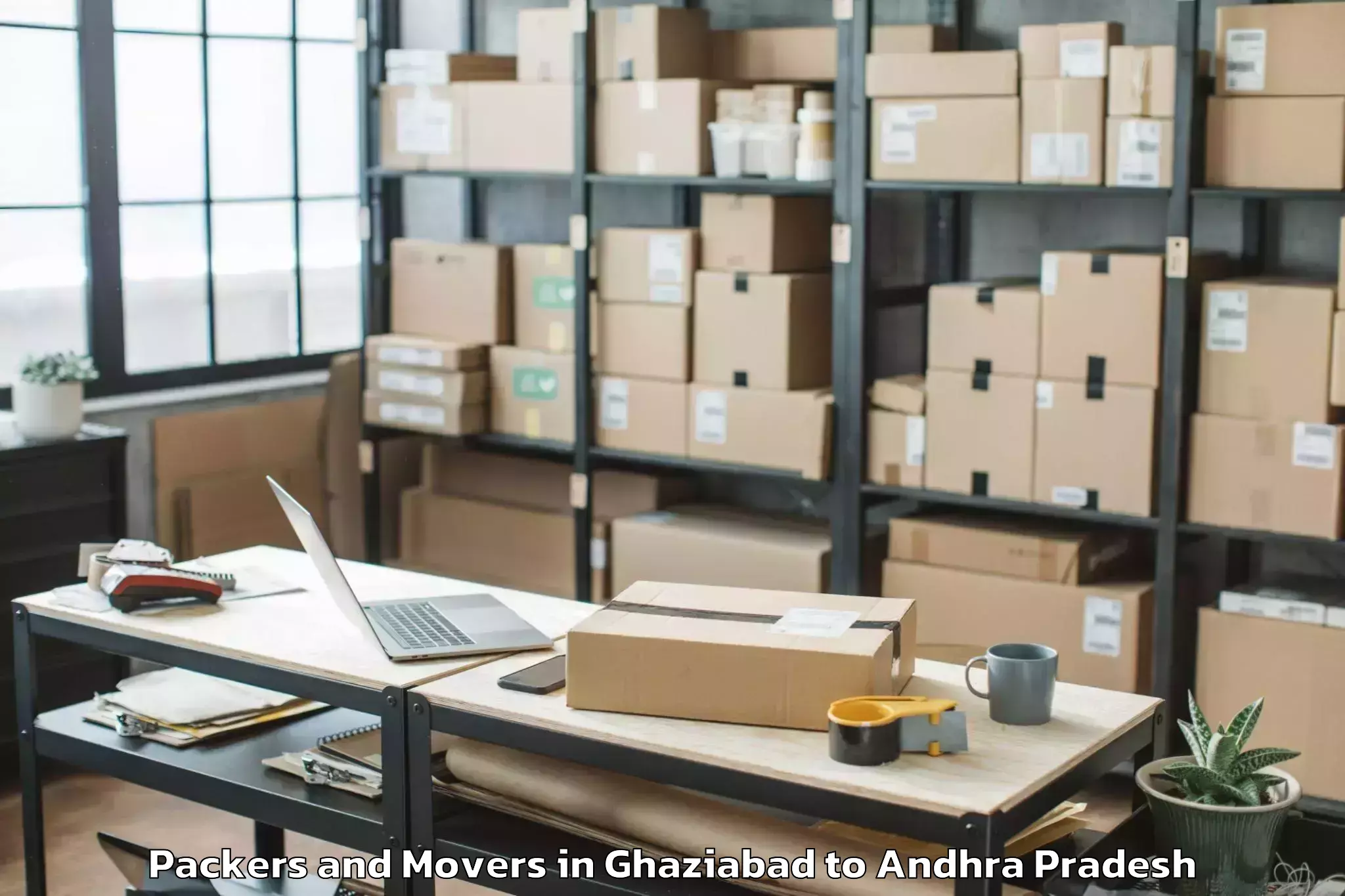 Book Ghaziabad to Nidamarru Packers And Movers Online